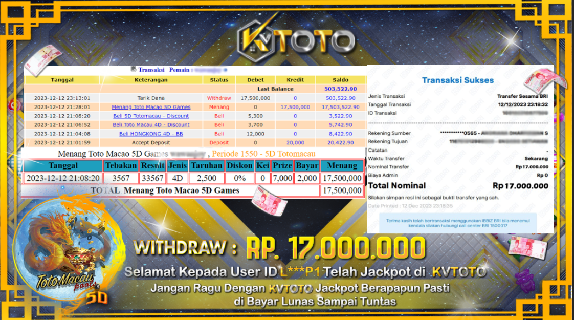 ✨ JACKPOT TOGEL DI KVTOTO PASARAN TOTO MACAU 5D POOLS ✨