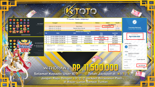✨ JACKPOT SLOT STARLIGHT PRINCESS 1000 DI KVTOTO ✨