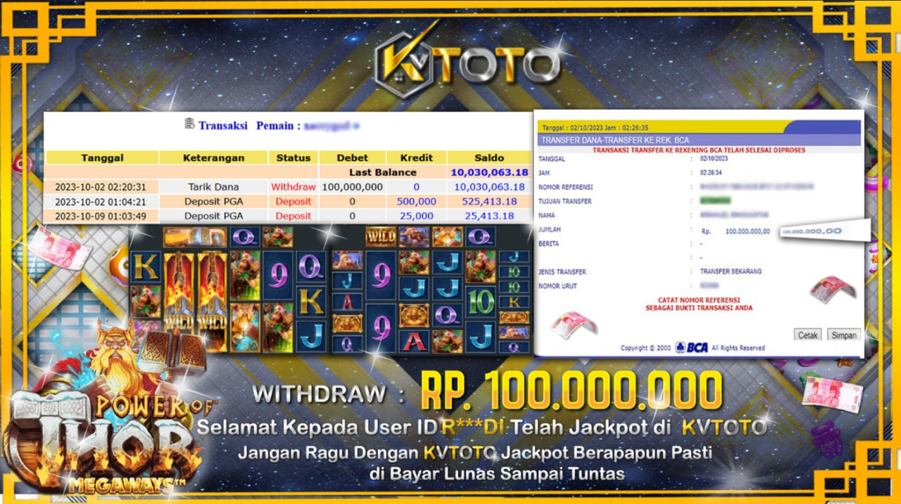 JACKPOT Power Of Thor Megaways DI KVTOTO LANGSUNG DI BAYAR LUNAS SAMPAI TUNTAS, GACOR BOS KU!