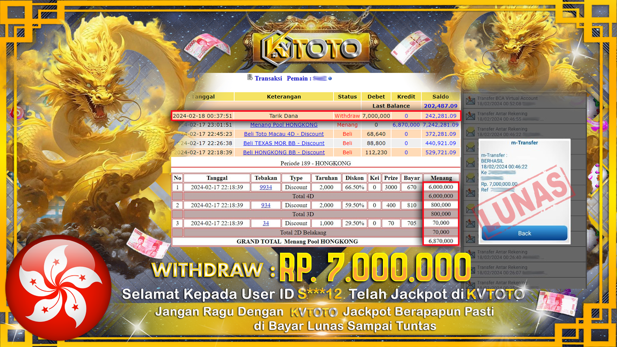 ✨ JACKPOT TOTO HONGKONG POOLS ✨