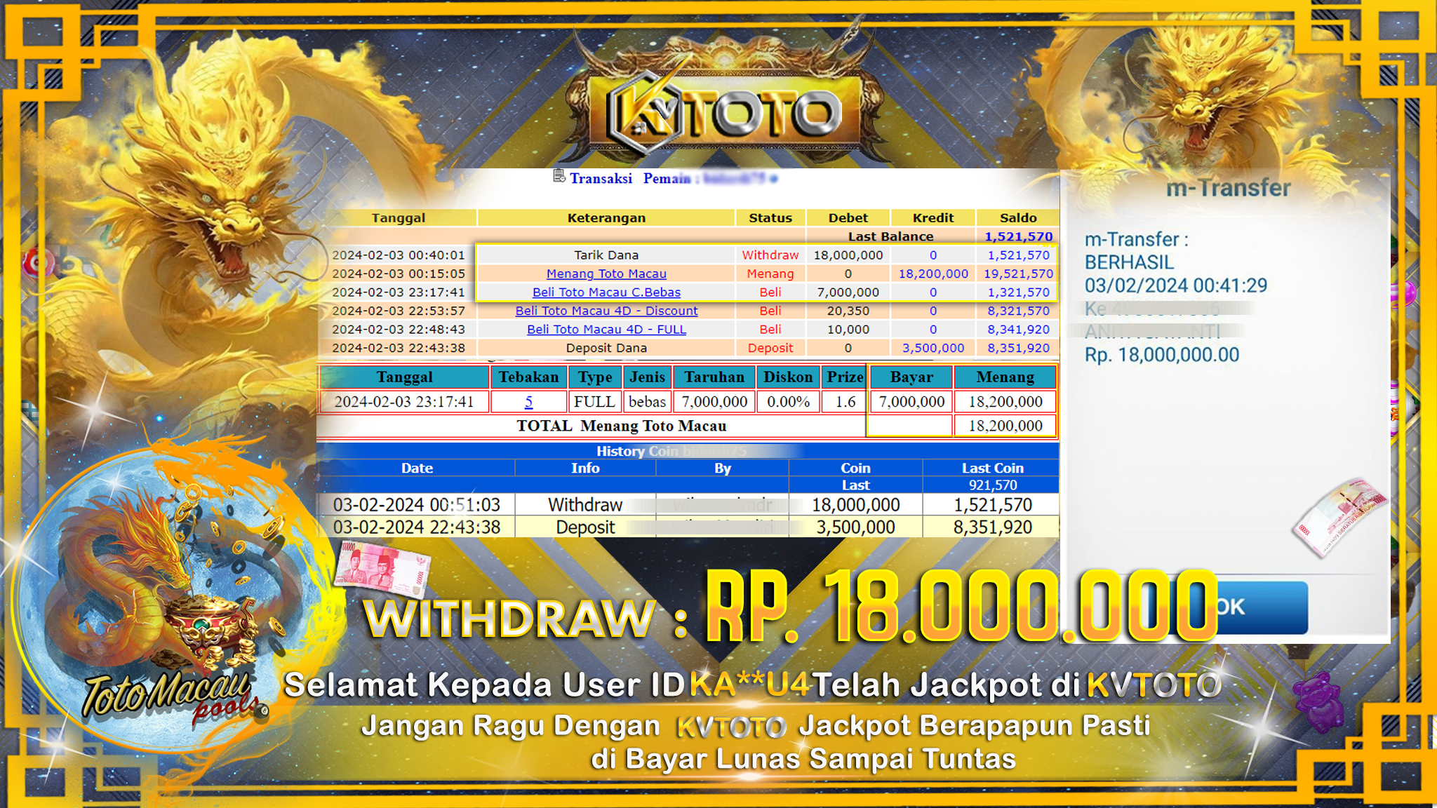✨ JACKPOT TOTO MACAU POOLS✨