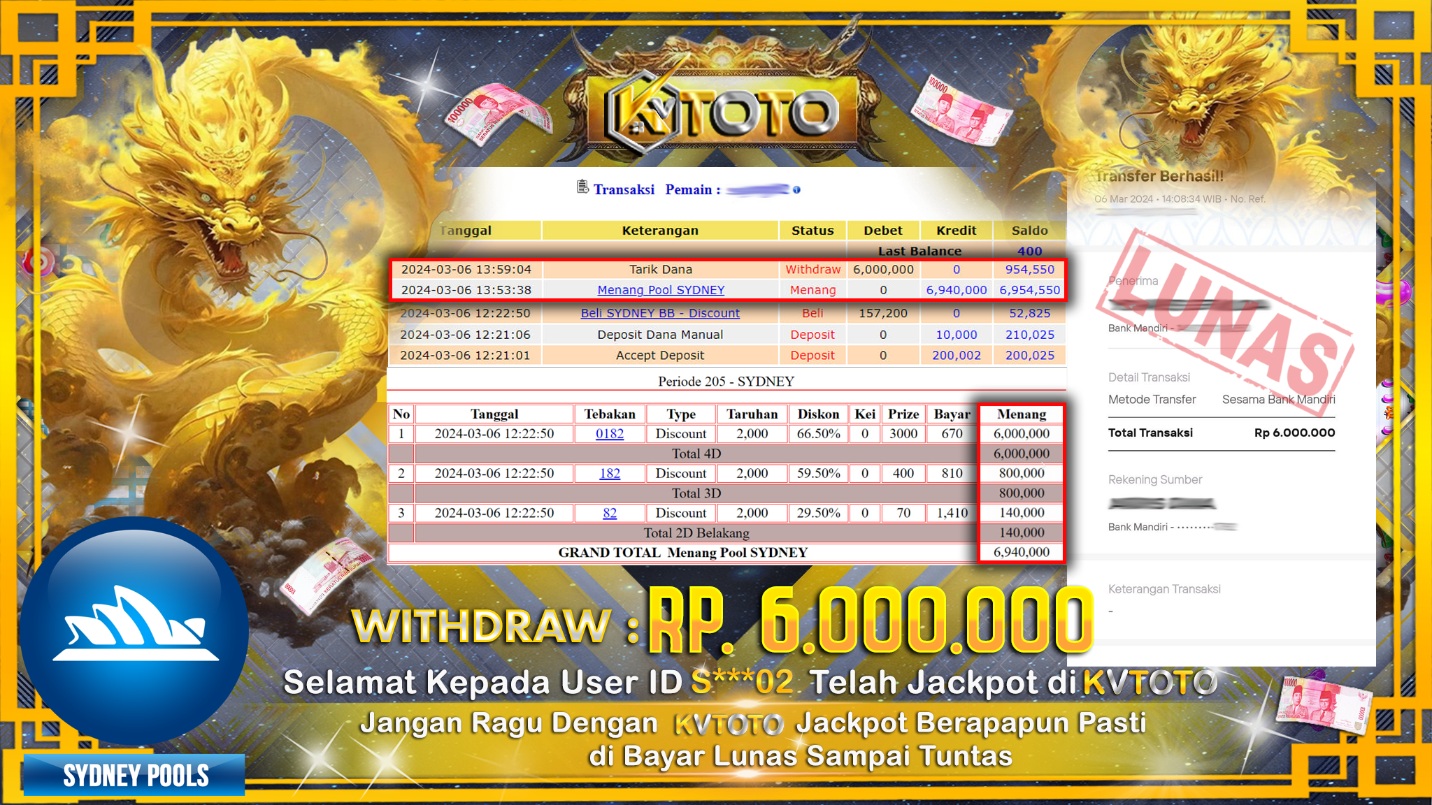 ✨ JACKPOT TOTO SYDNEY POOLS ✨