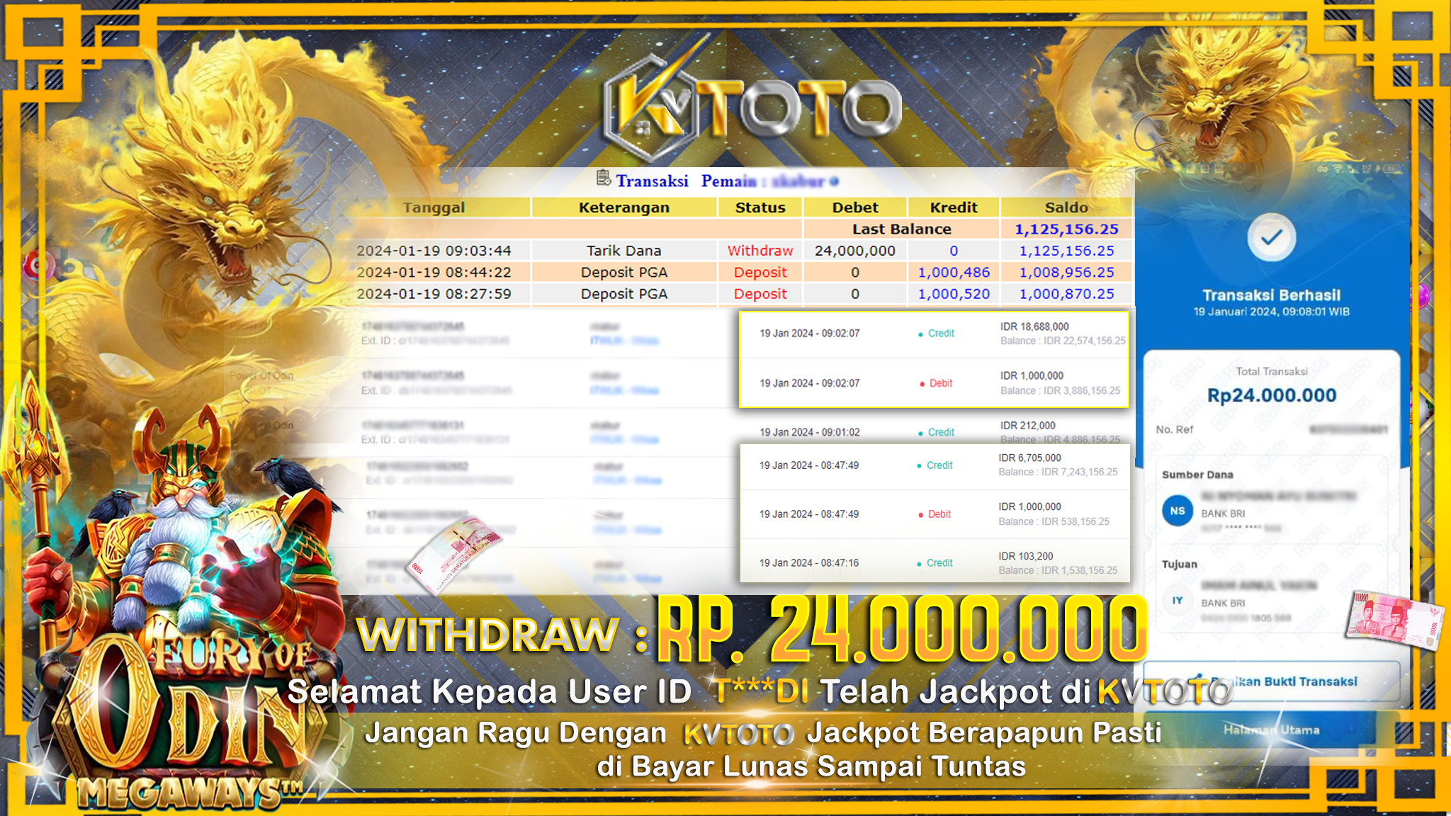✨ JACKPOT SLOT FURY OF ODIN MEGAWAYS ✨