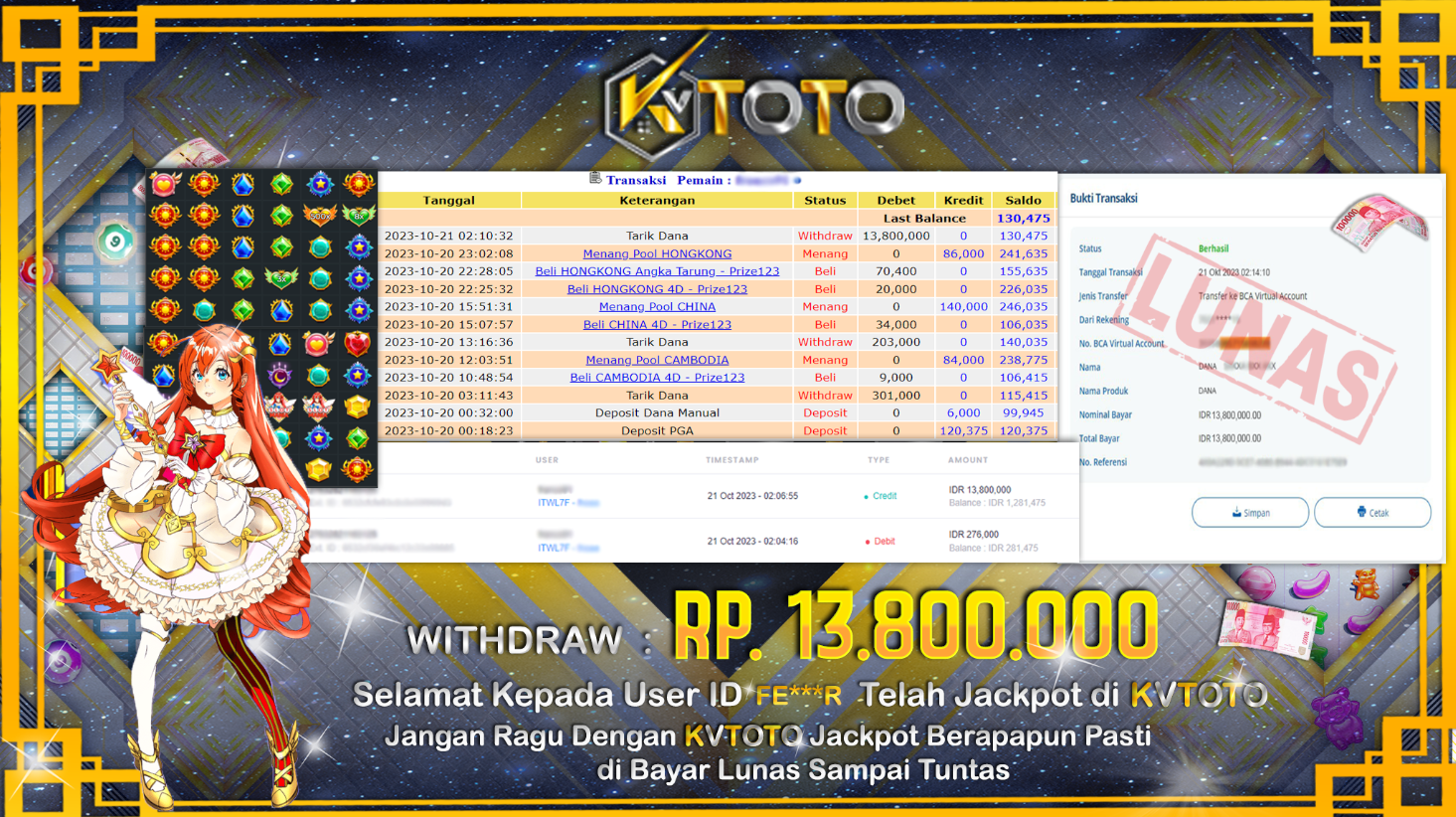 MAXWIN!! DI KVTOTO SLOT MANIA PRINCESS JACPOT LANGSUNG DI BAYAR LUNAS DAN CEPAT ,KVTOTO BOSKU