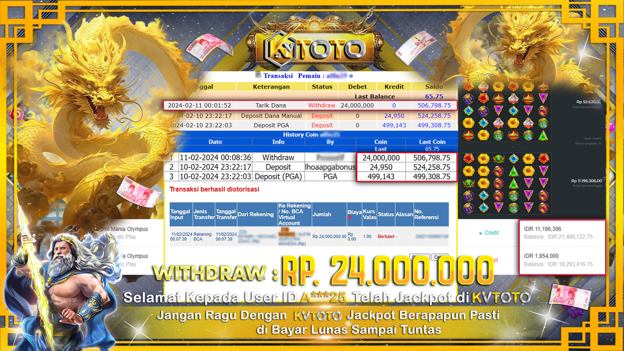 ✨ JACKPOT SLOT MANIA OLYMPUS ✨