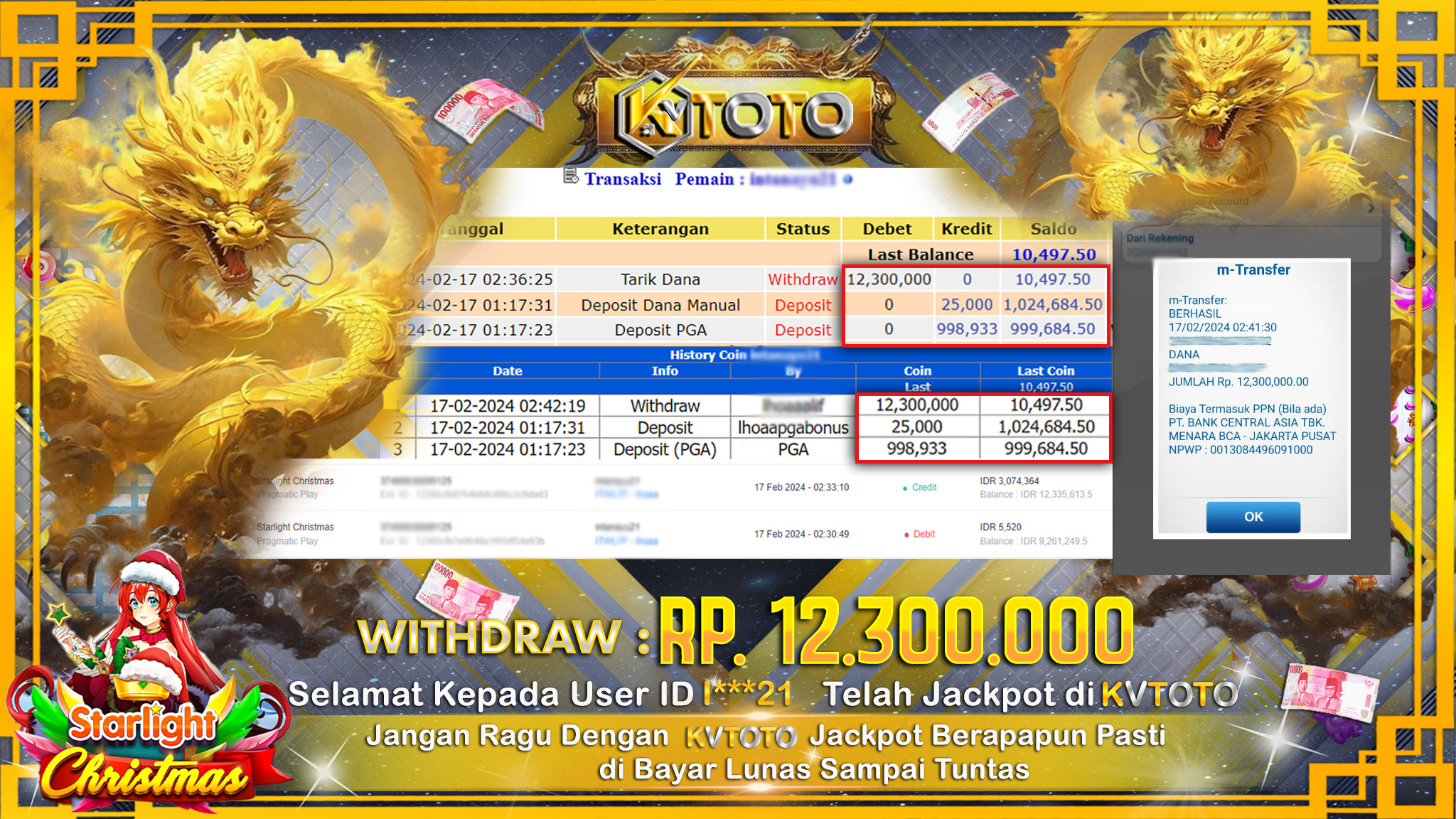 ✨ JACKPOT SLOT STARLIGHT CHRISTMAS ✨