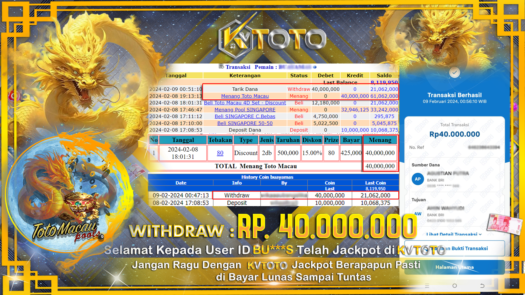 ✨ JACKPOT TOTO MACAU POOLS  ✨