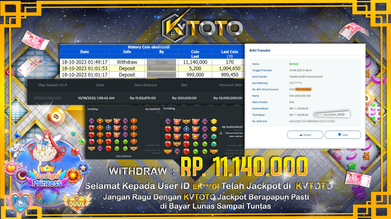 PECAH X500 DI KVTOTO JACKPOT Slot Mania Princess LANGSUNG DI BAYAR LUNAS DAN CEPAT SAMPAI TUNTAS, GACOR BOS KU!!