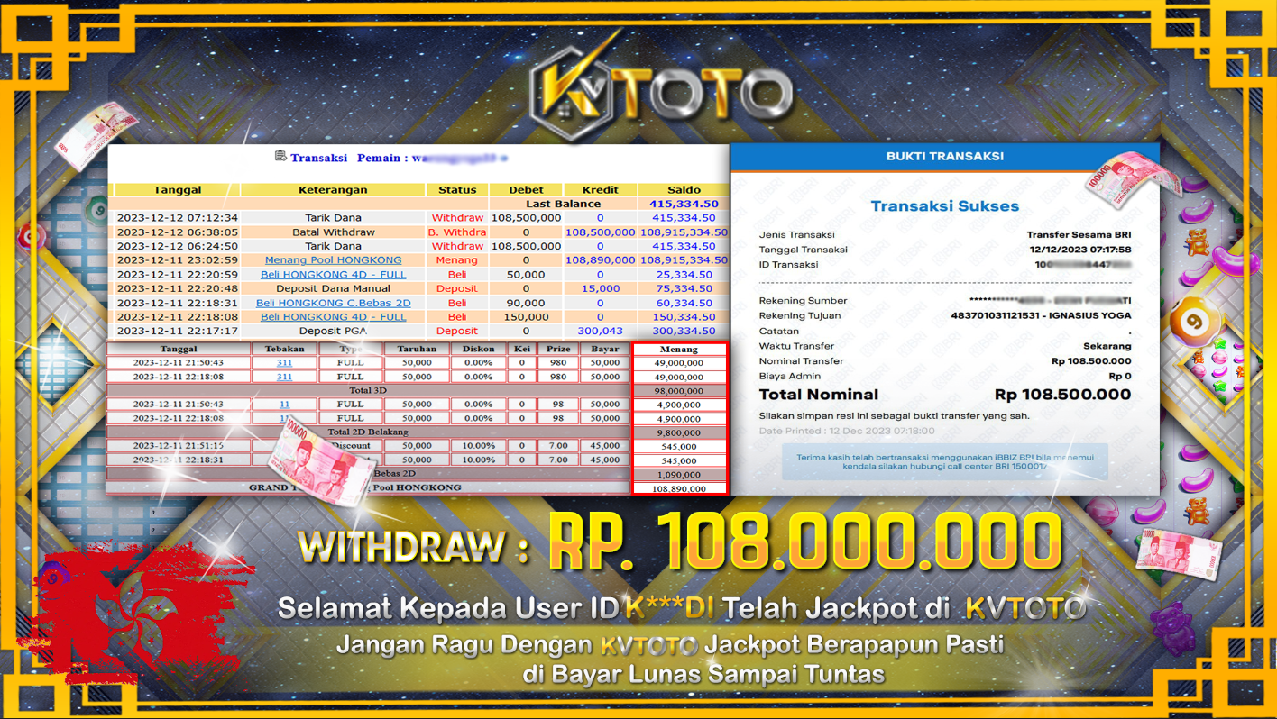 ✨ JACKPOT TOGEL DI KVTOTO PASARAN HONGKONG POOLS ✨