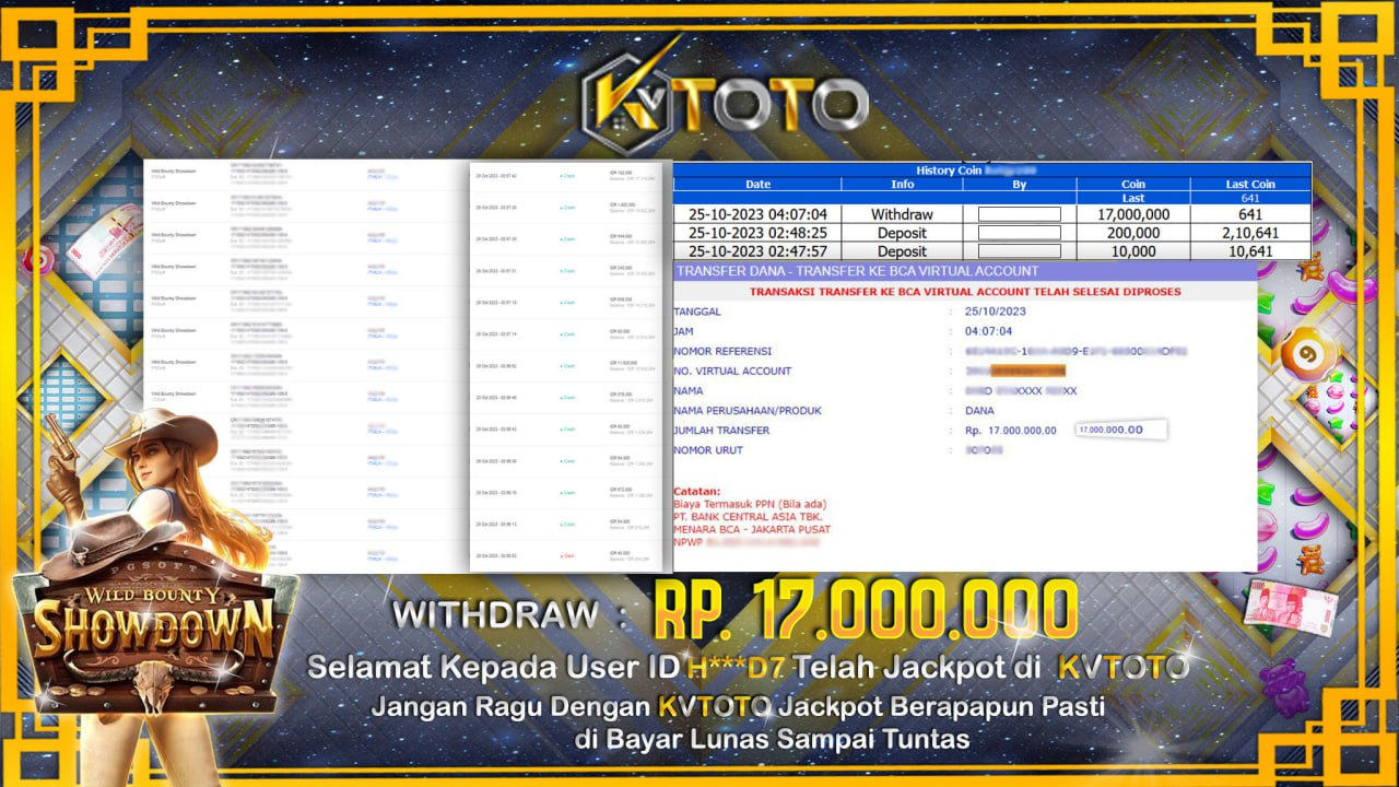 JACKPOT DI KVTOTO WILD BOUNTY SHOWDOWN LANGSUNG DI BAYAR LUNAS DAN CEPAT HANYA DI KVTOTO BOSKU!!