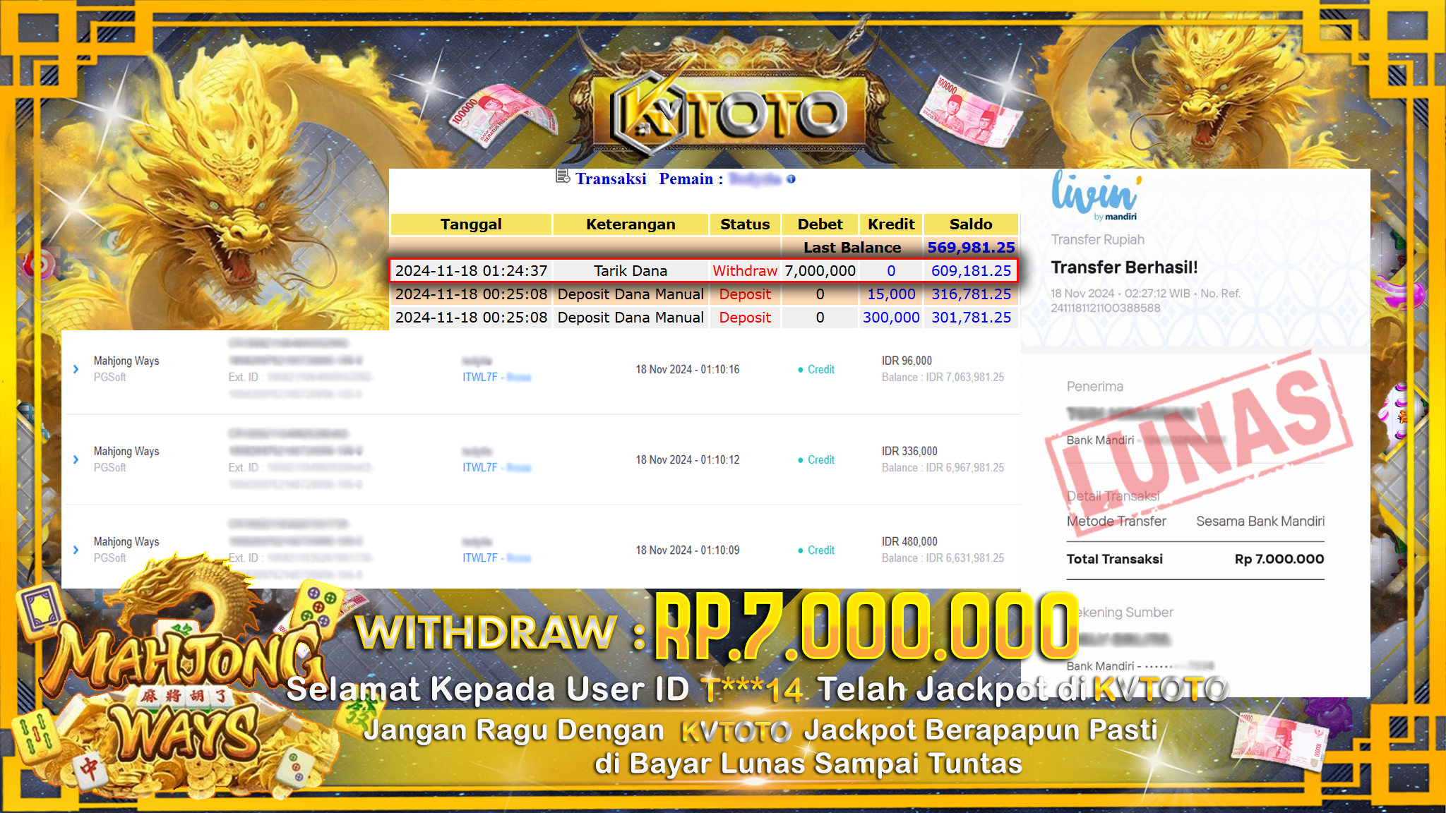 ✨ JACKPOT Di  SLOT MAHJONG WAYS  ✨