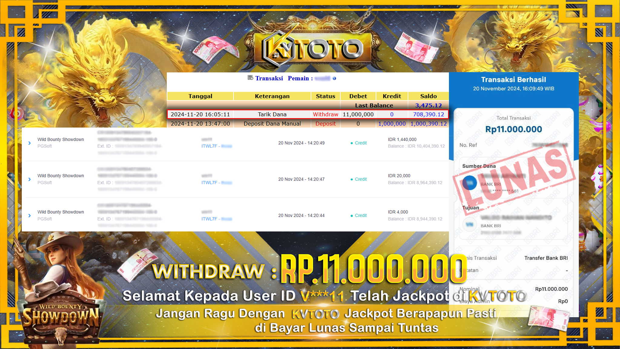 ✨ JACKPOT Di  SLOT WILD BOUNTY SHOWDOWN  ✨