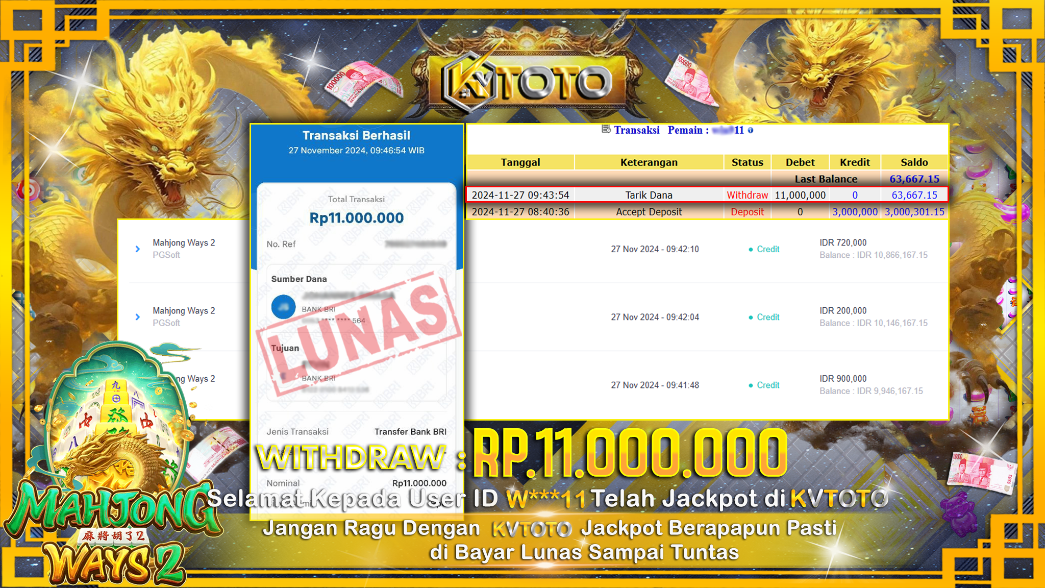 ✨ JACKPOT Di  SLOT MAHJONG WAYS 2  ✨