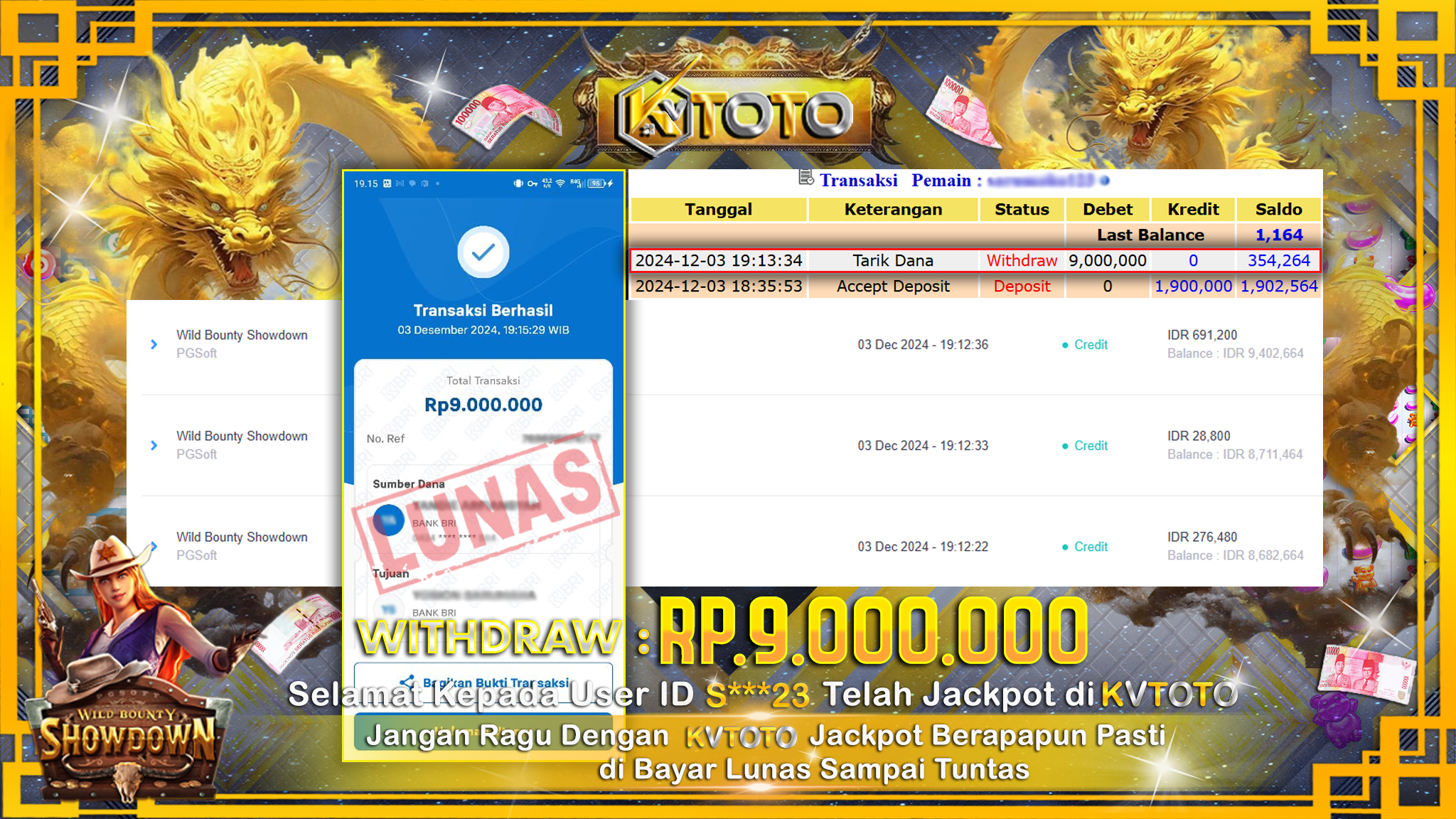 ✨ JACKPOT Di  SLOT WILD BOUNTY SHOWDOWN  ✨