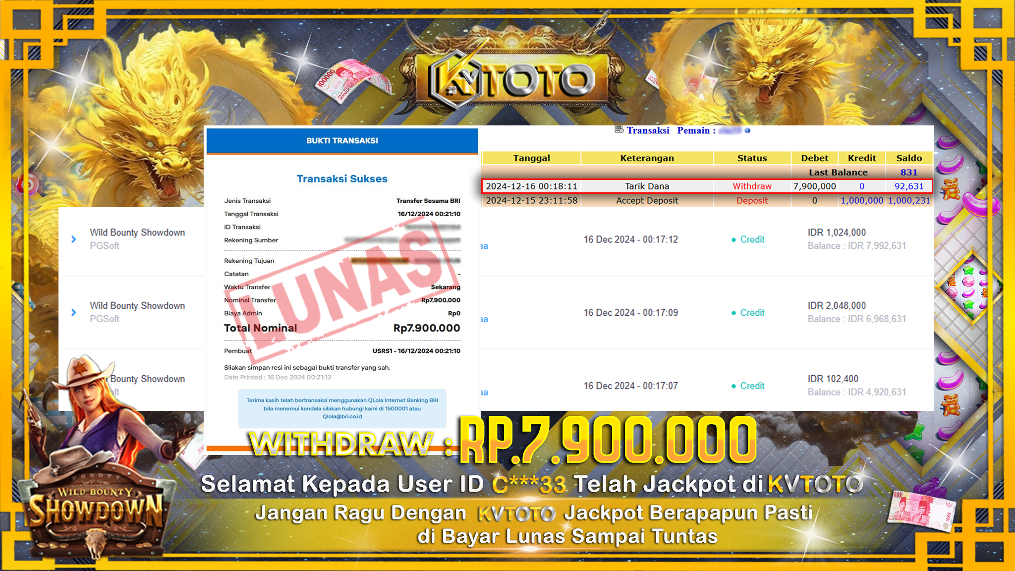 ✨ JACKPOT Di  SLOT WILD BOUNTY SHOWDOWN ✨