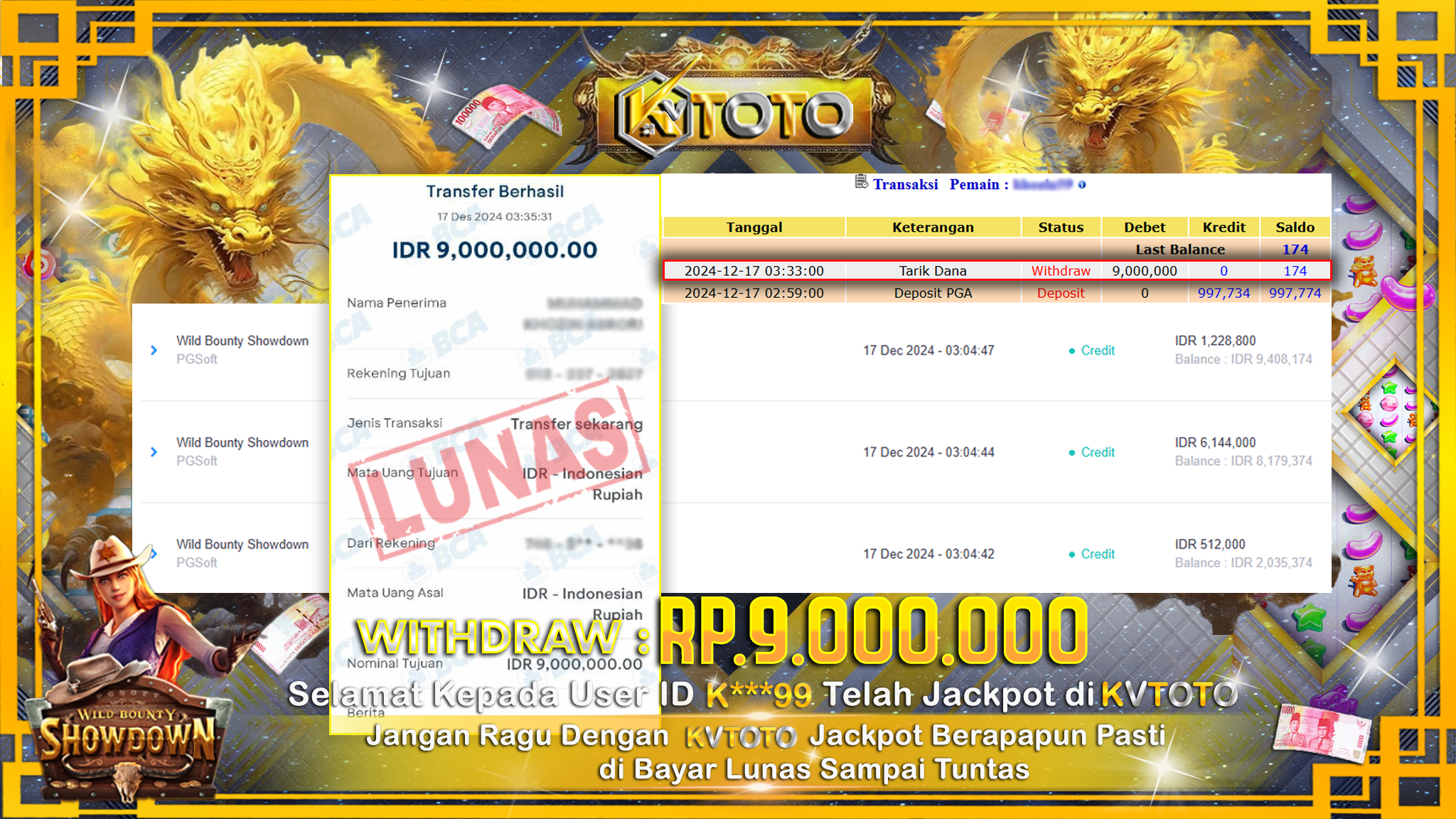 ✨ JACKPOT Di  SLOT WILD BOUNTY SHOWDOWN ✨