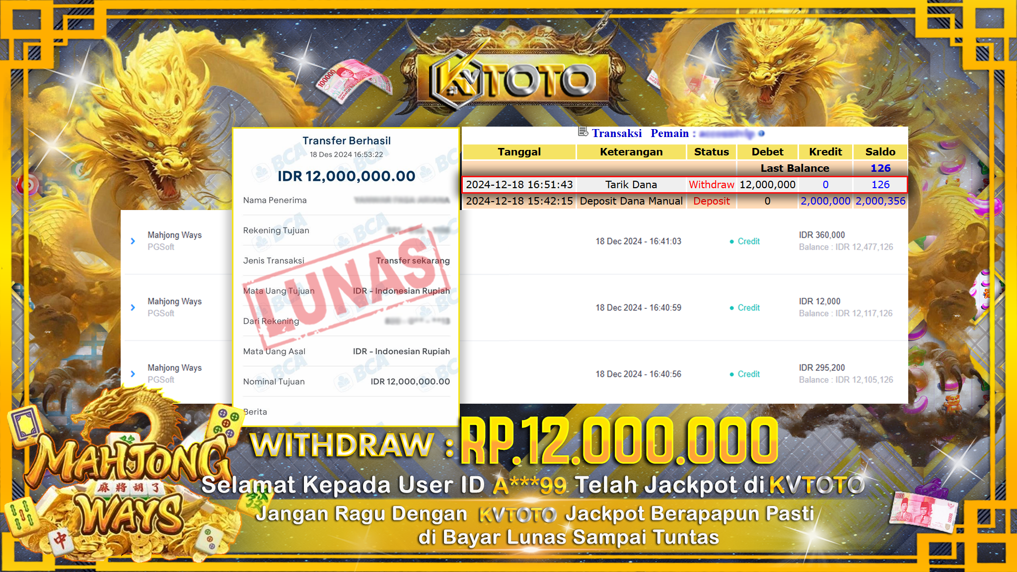 ✨ JACKPOT Di SLOT MAHJONG WAYS ✨