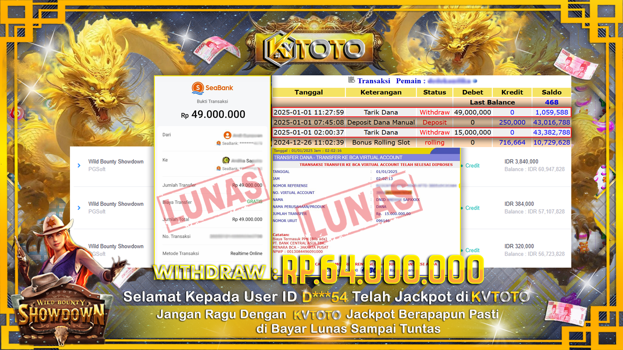 ✨ JACKPOT Di  SLOT WILD BOUNTY SHOWDOWN ✨