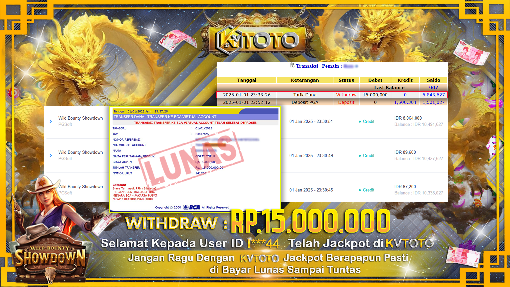 ✨ JACKPOT Di  SLOT WILD BOUNTY SHOWDOWN ✨