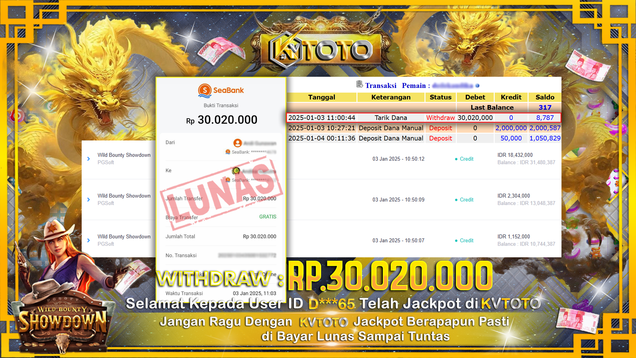 ✨ JACKPOT Di  SLOT WILD BOUNTY SHOWDOWN ✨