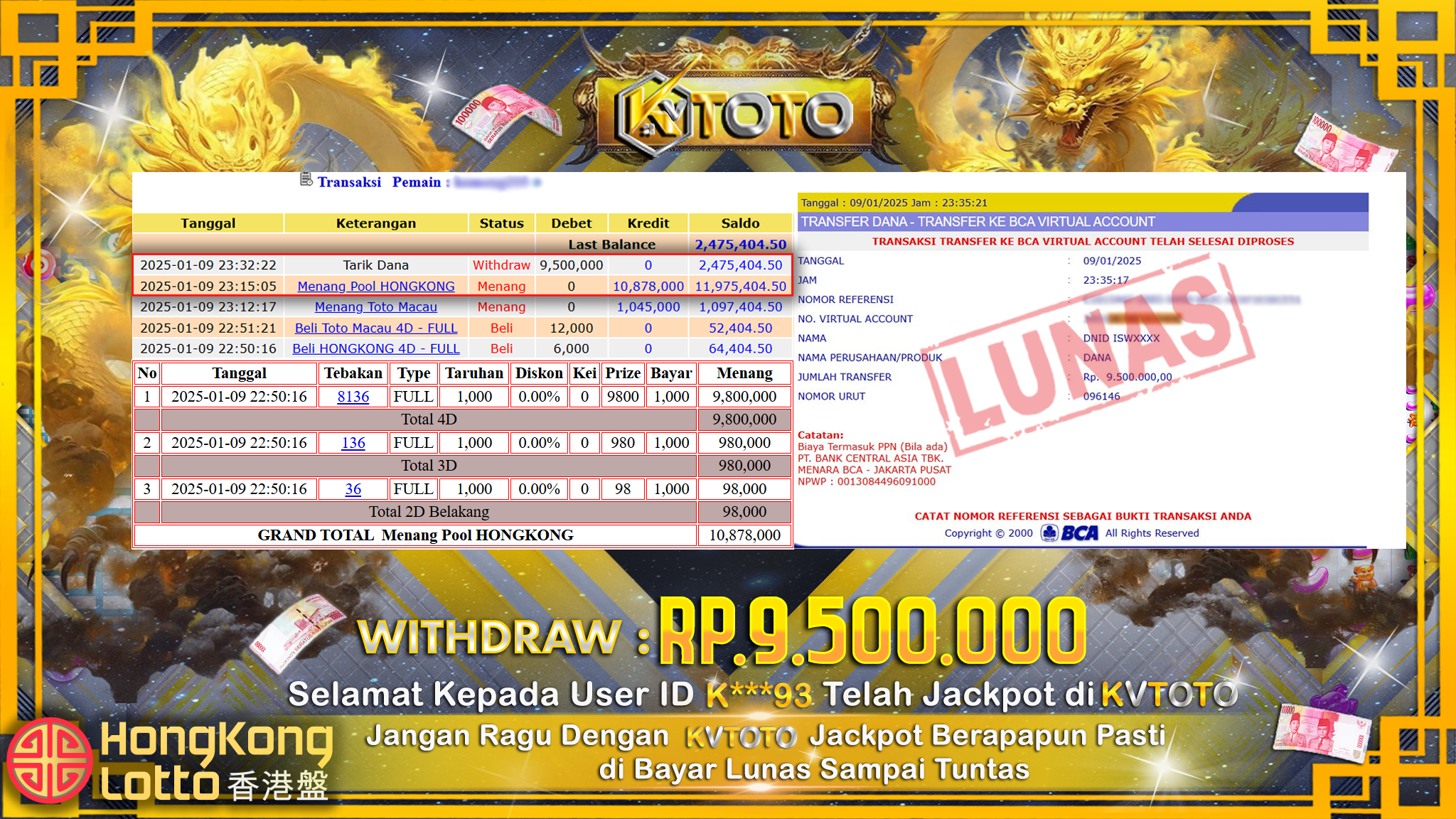 ✨ JACKPOT Di  POOL HONGKONG  ✨