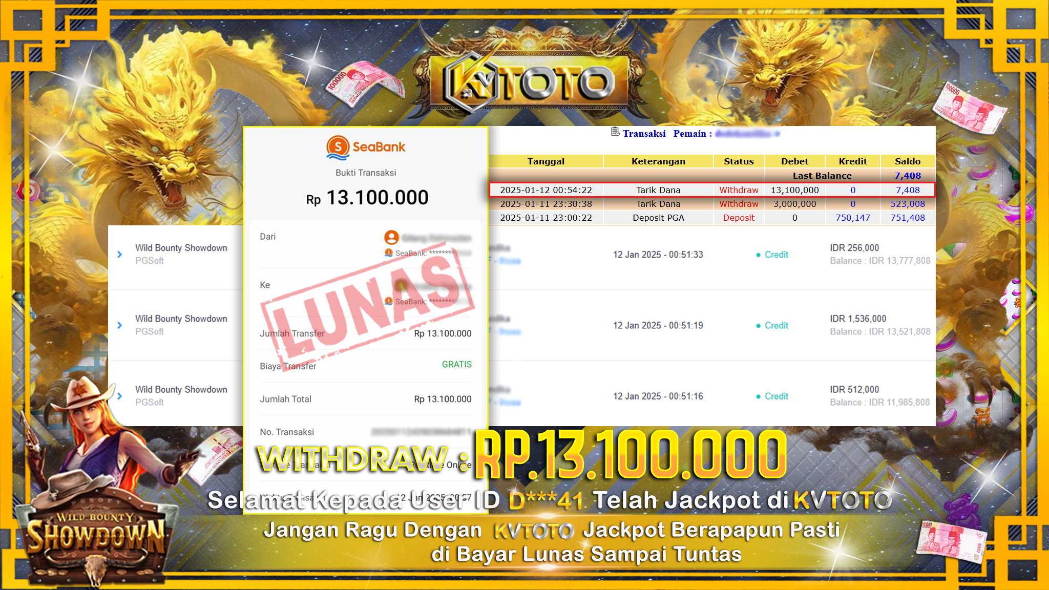 ✨ JACKPOT Di  SLOT WILD BOUNTY SHOWDOWN ✨