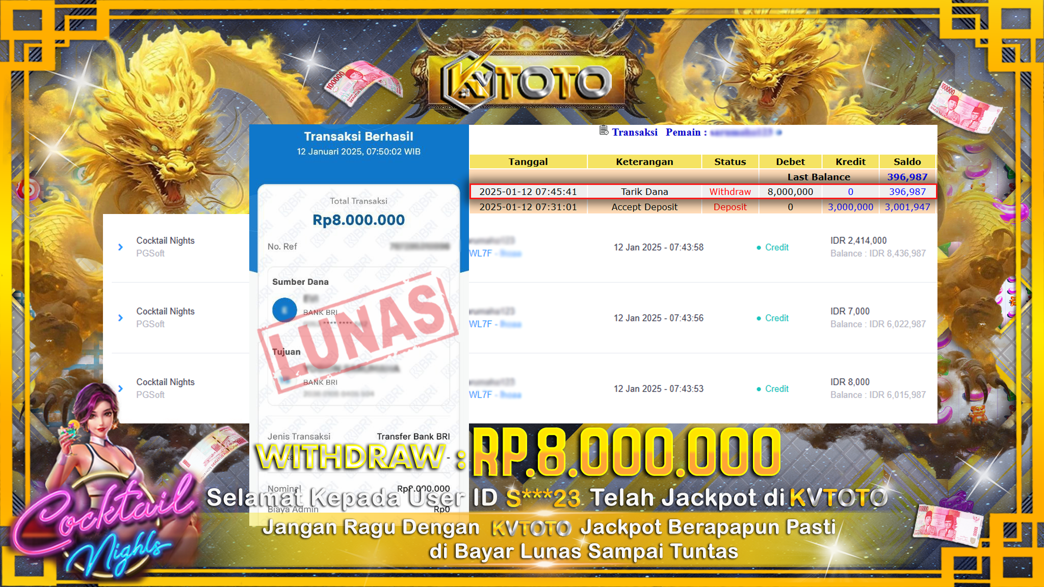 ✨ JACKPOT Di SLOT COCKTAIL NIGHTS ✨