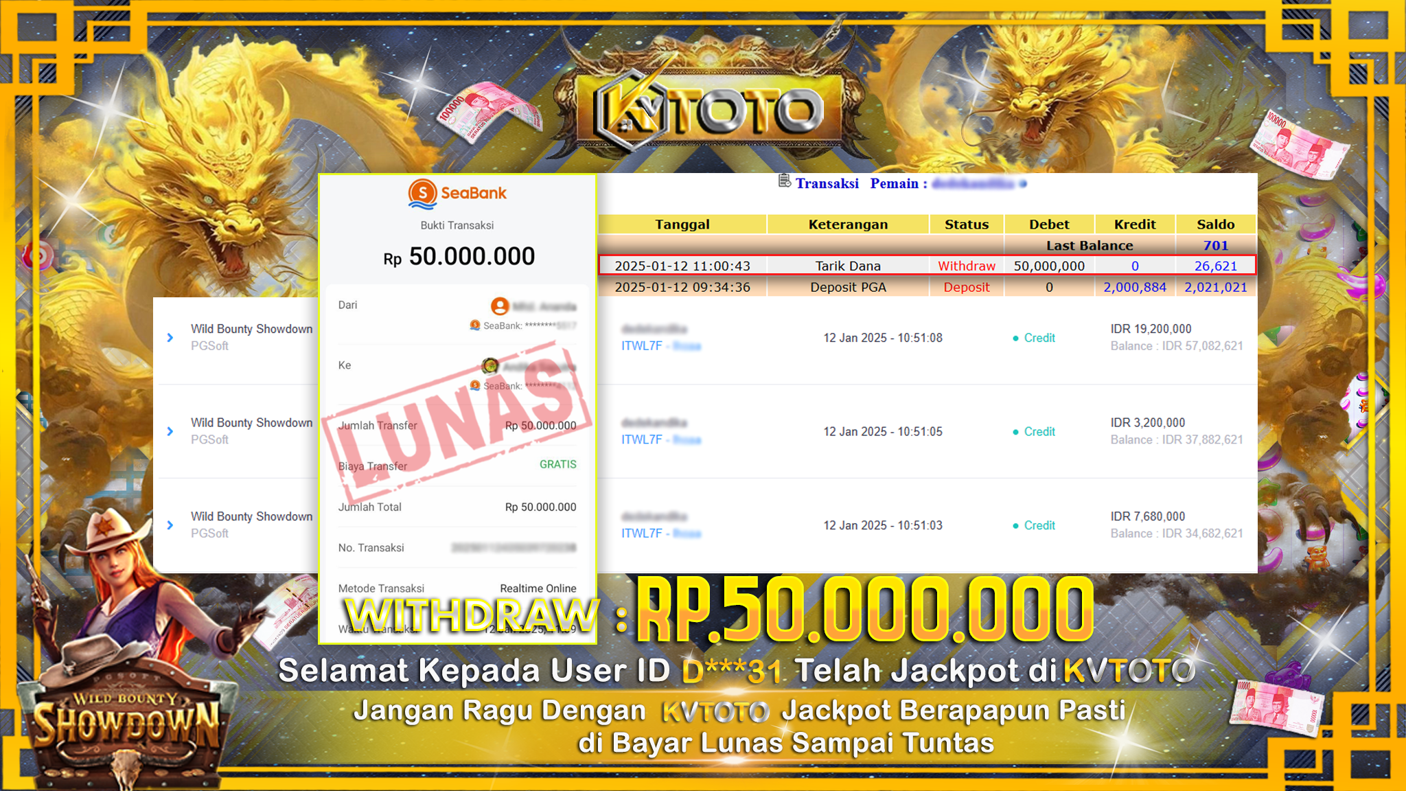 ✨ JACKPOT Di SLOT WILD BOUNTY SHOWDOWN ✨