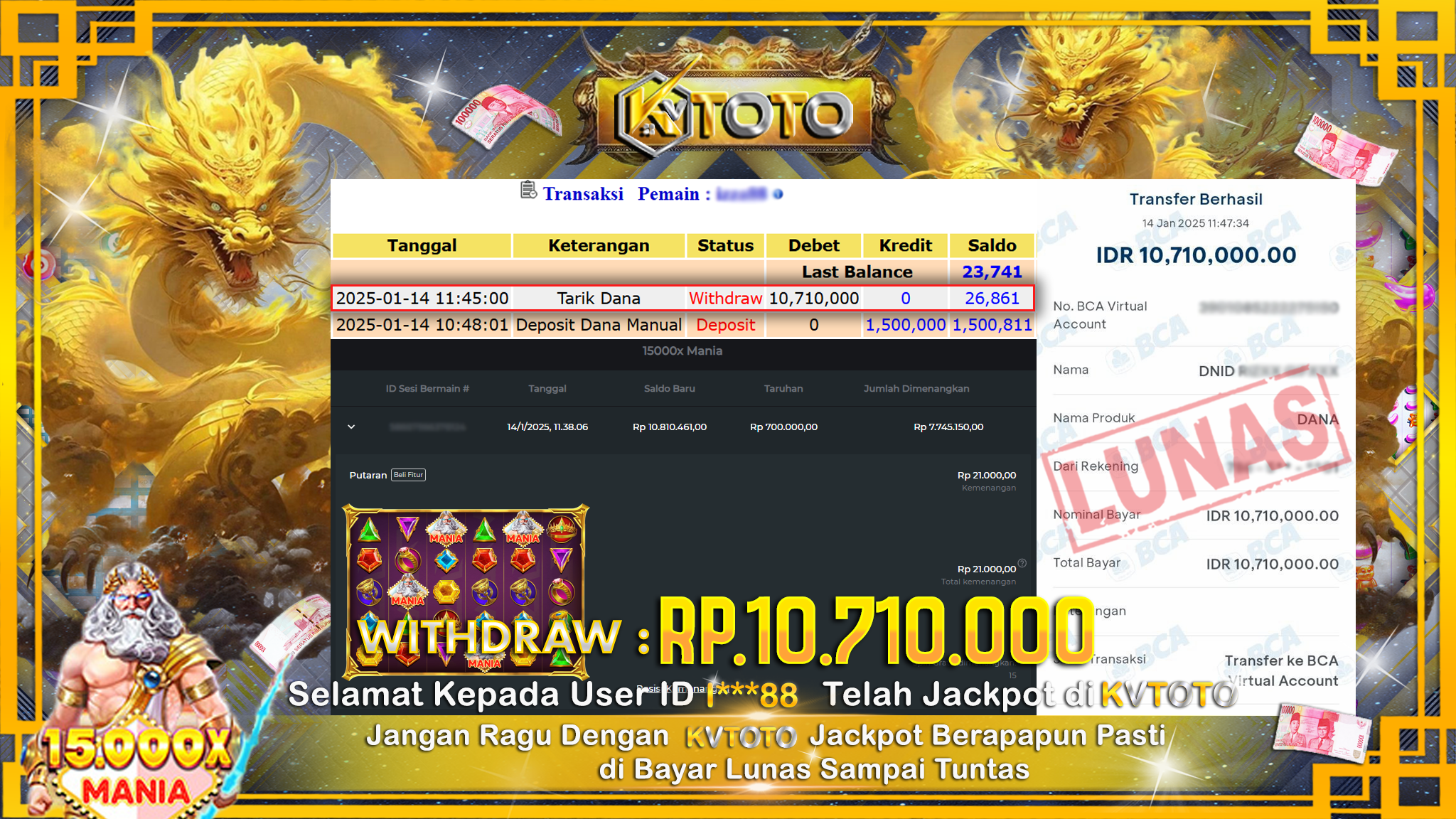 ✨ JACKPOT Di SLOT 15000X MANIA ✨