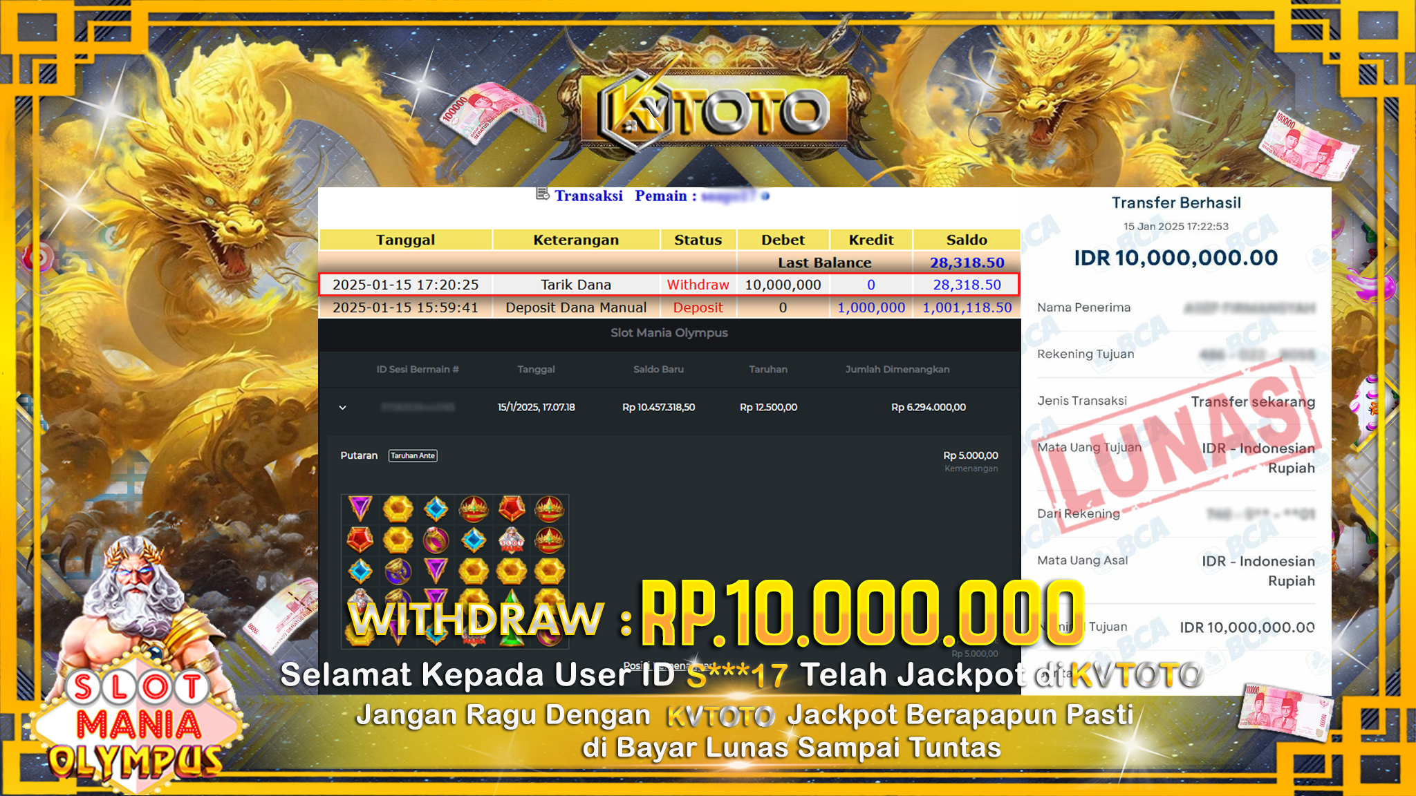 ✨ JACKPOT SLOT MANIA OLYMPUS ✨