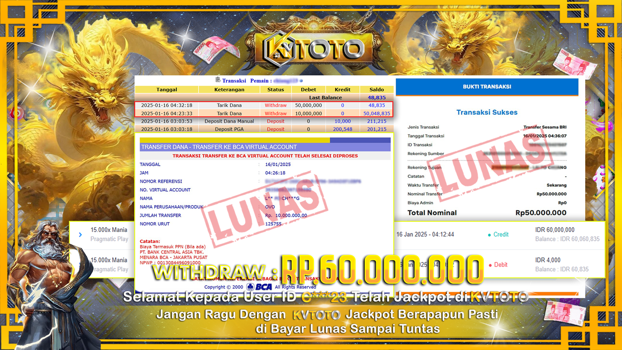 ✨ JACKPOT Di SLOT 15000X MANIA ✨