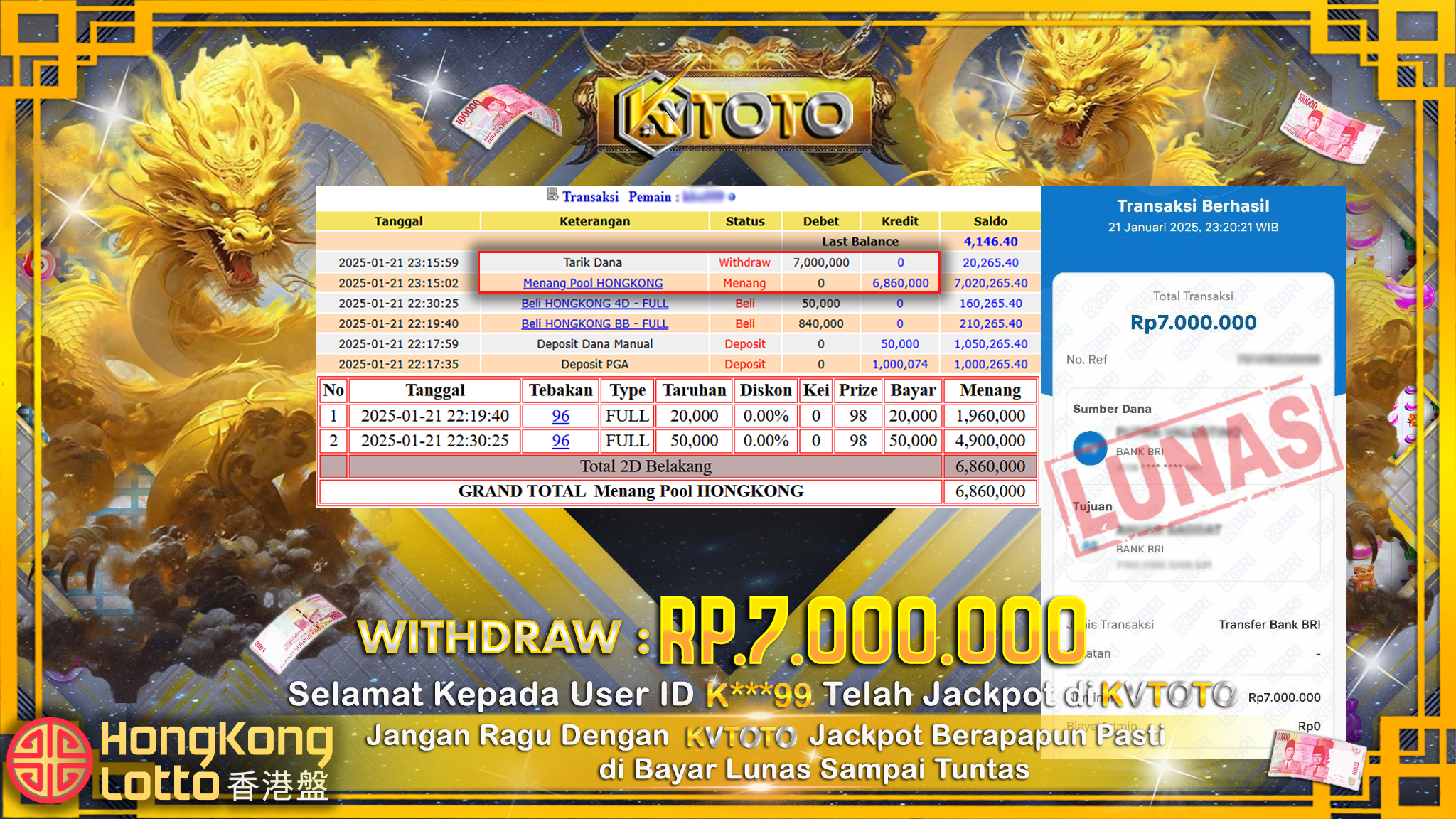 ✨ JACKPOT Di HONGKONG LOTTO ✨