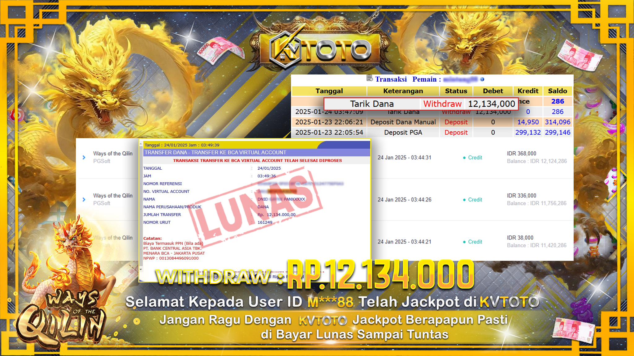 ✨ JACKPOT Di SLOT WAYS OF THE QILIN ✨