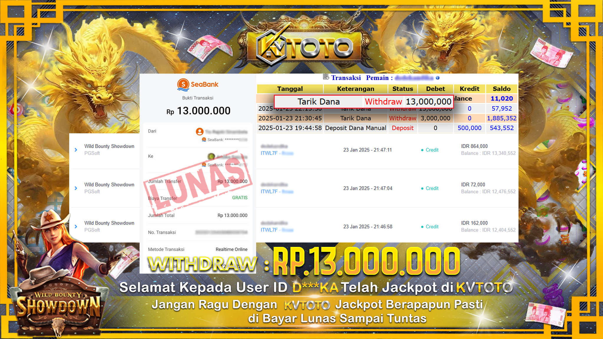 ✨ JACKPOT Di  SLOT WILD BOUNTY SHOWDOWN ✨