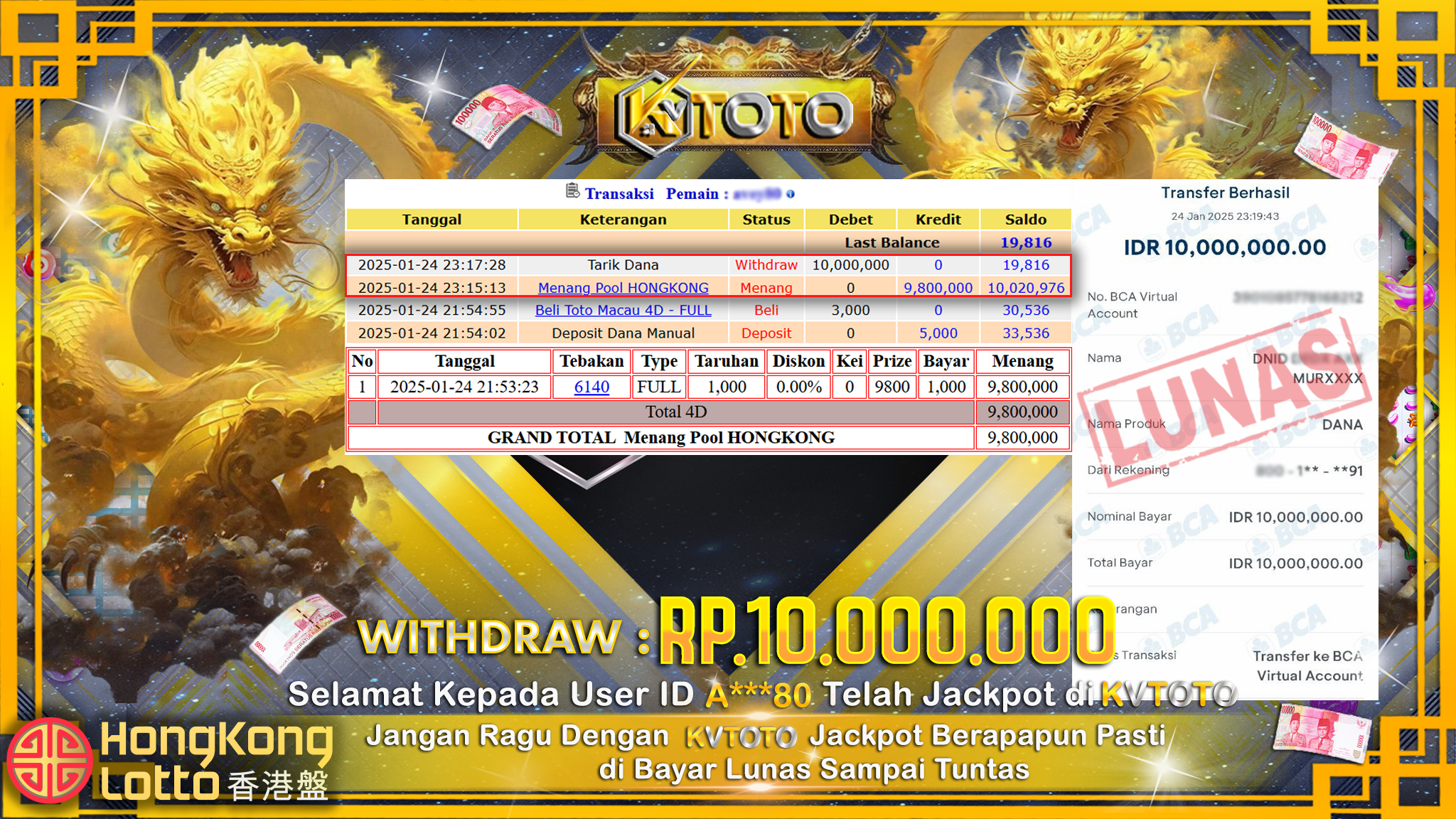 ✨ JACKPOT Di HONGKONG LOTTO ✨