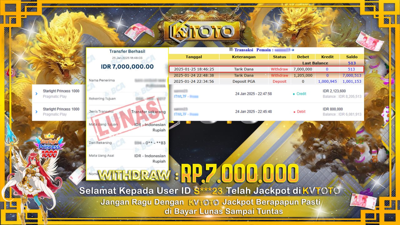 ✨ JACKPOT Di SLOT STARLIGHT PRINCEESS 1000   ✨