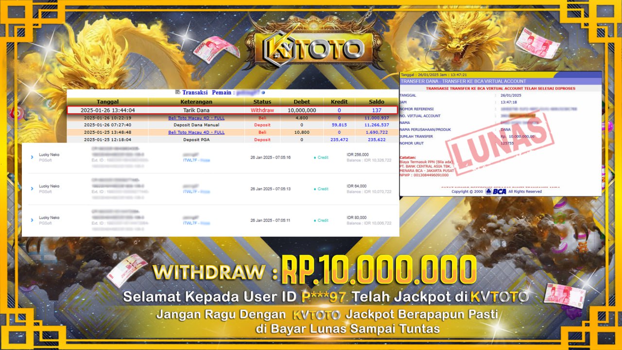 ✨ JACKPOT Di SLOT LUCKY NEKO ✨
