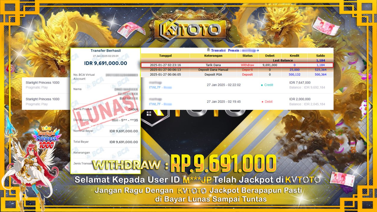 ✨ JACKPOT Di SLOT STARLIGHT PRINCEESS 1000   ✨