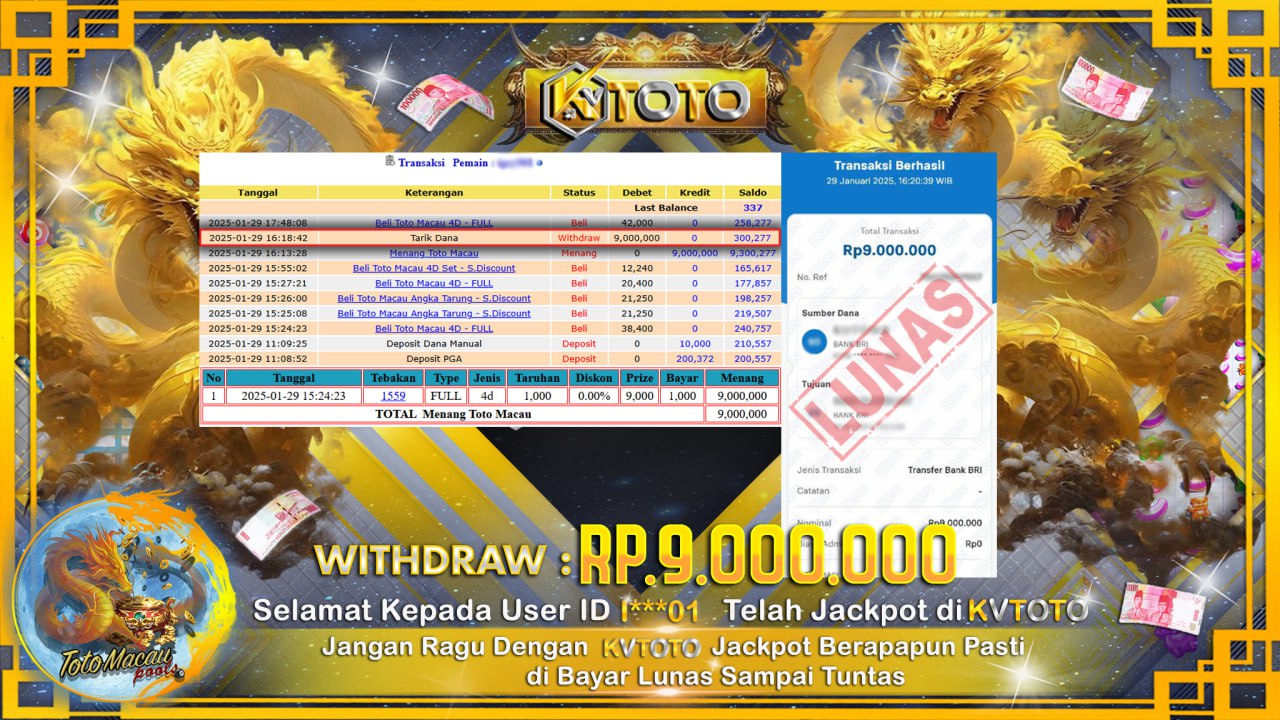 ✨ JACKPOT Di TOTO MACAU POOLS ✨