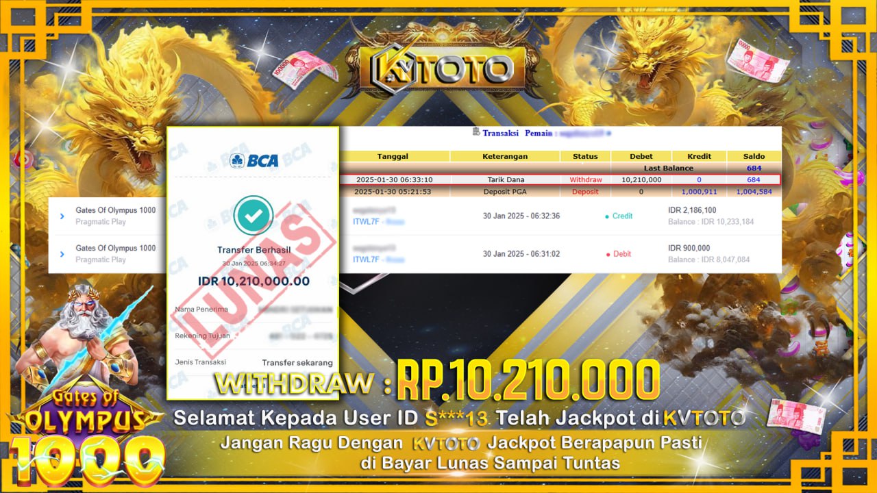 ✨ JACKPOT Di SLOT GATES OF OLYMPUS 1000 ✨