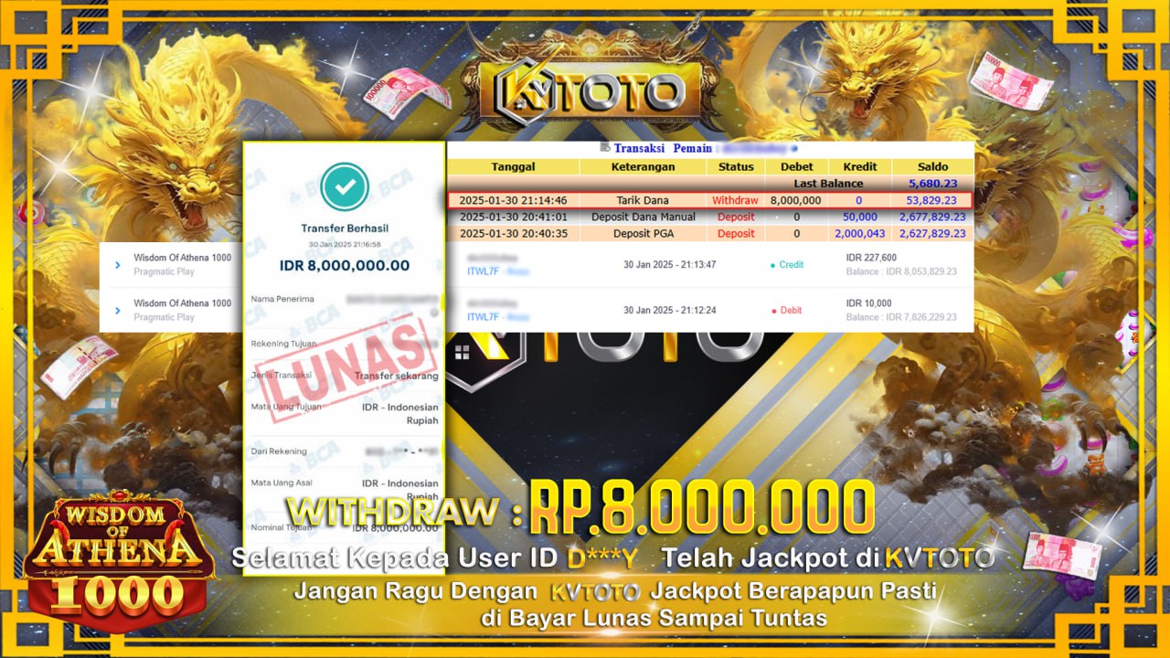 ✨ JACKPOT Di SLOT WISDHOM OF ATHENA 1000 ✨