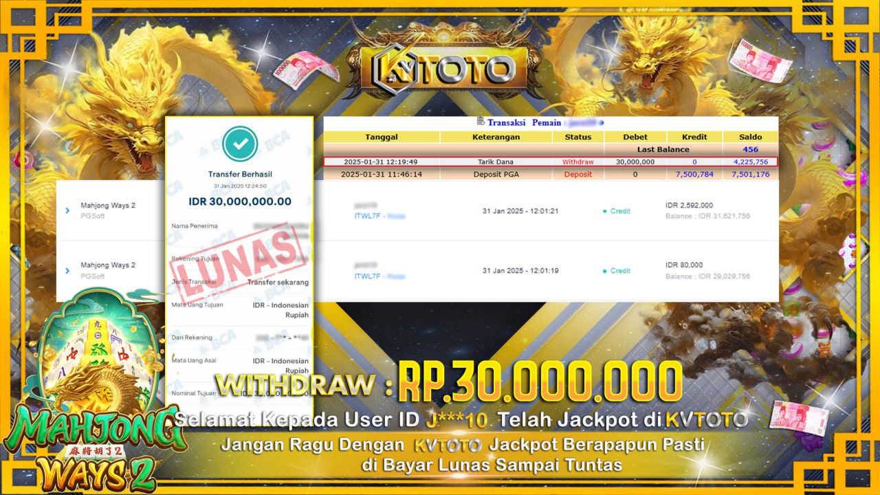 ✨ JACKPOT Di  SLOT MAHJONG WAYS 2✨