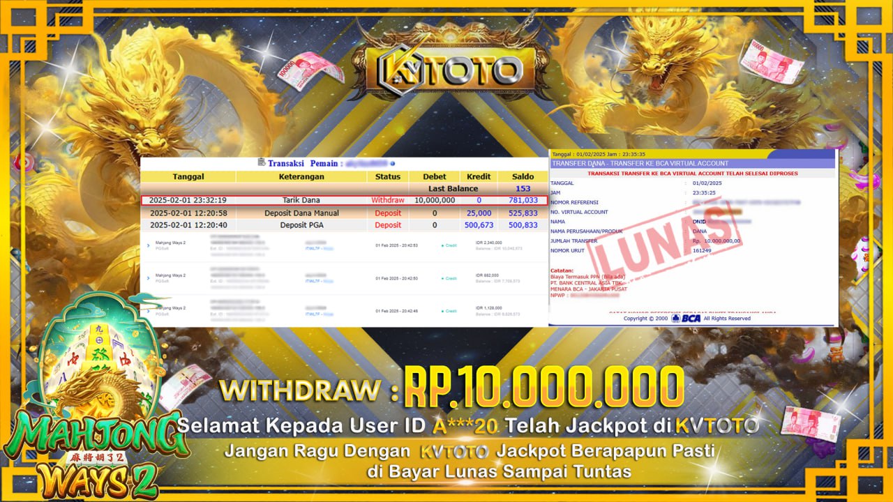 ✨ JACKPOT Di  SLOT MAHJONG WAYS 2✨