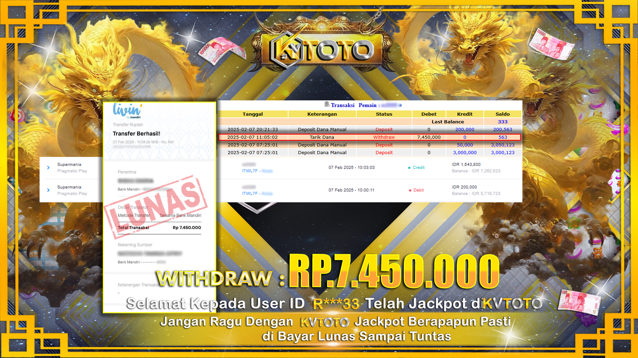 ✨ JACKPOT Di SLOT SUPERMANIA ✨