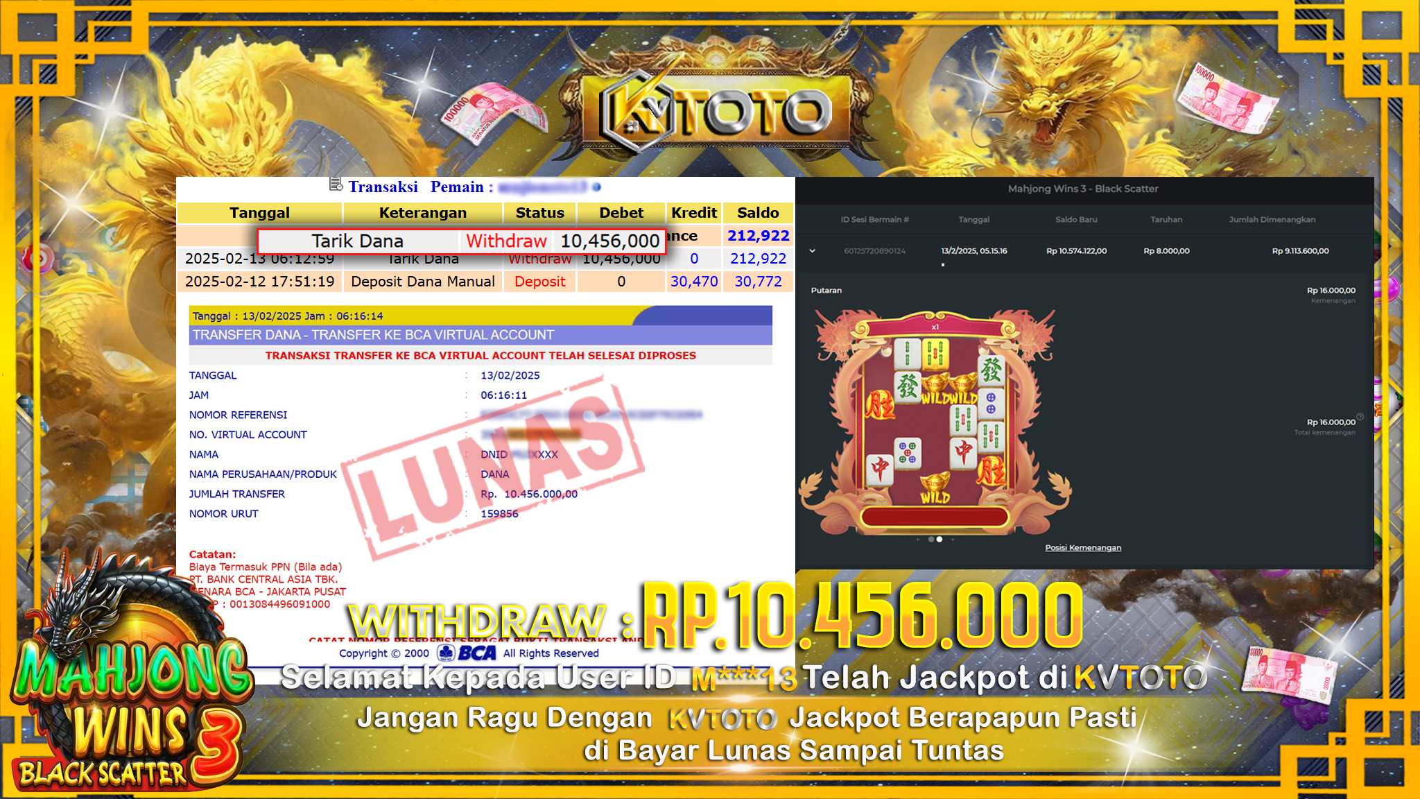 ✨ JACKPOT Di SLOT MAHJONG WINS 3 ✨