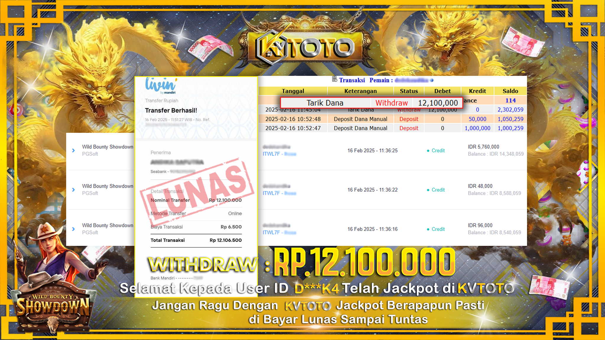 ✨ JACKPOT Di  SLOT WILD BOUNTY SHOWDOWN ✨