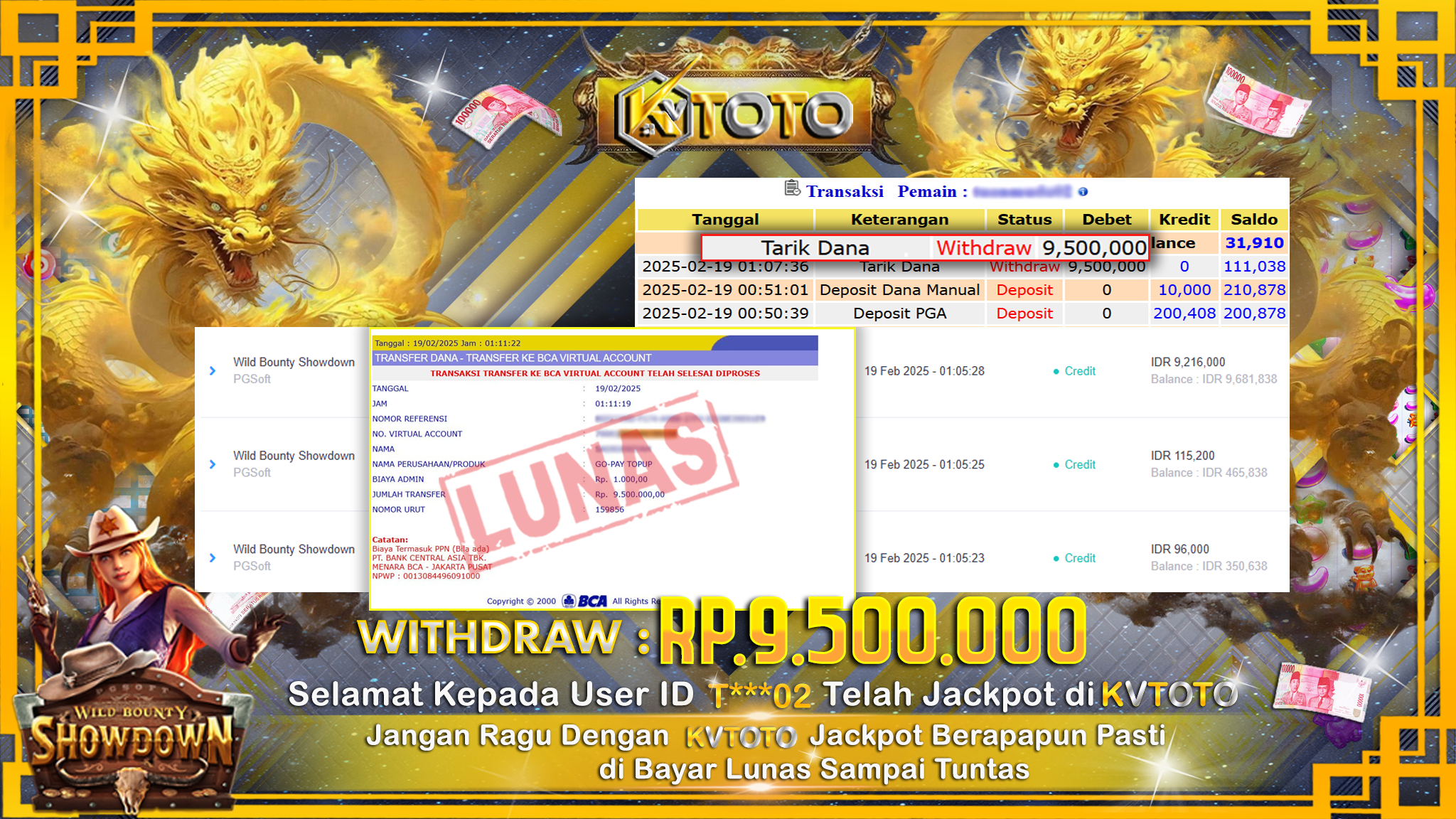 ✨ JACKPOT Di  SLOT WILD BOUNTY SHOWDOWN ✨