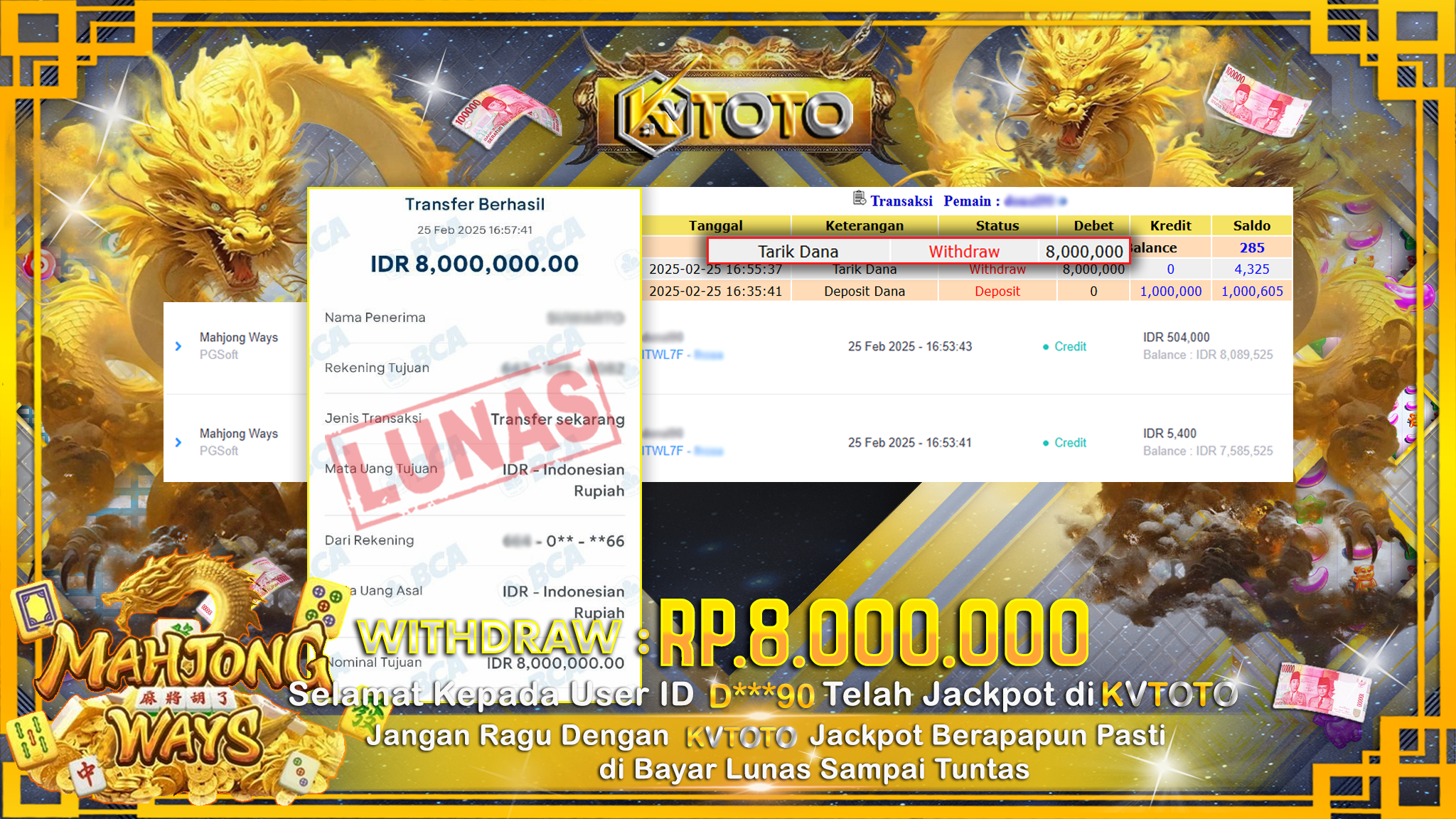 ✨ JACKPOT Di SLOT MAHJONG WAYS  ✨