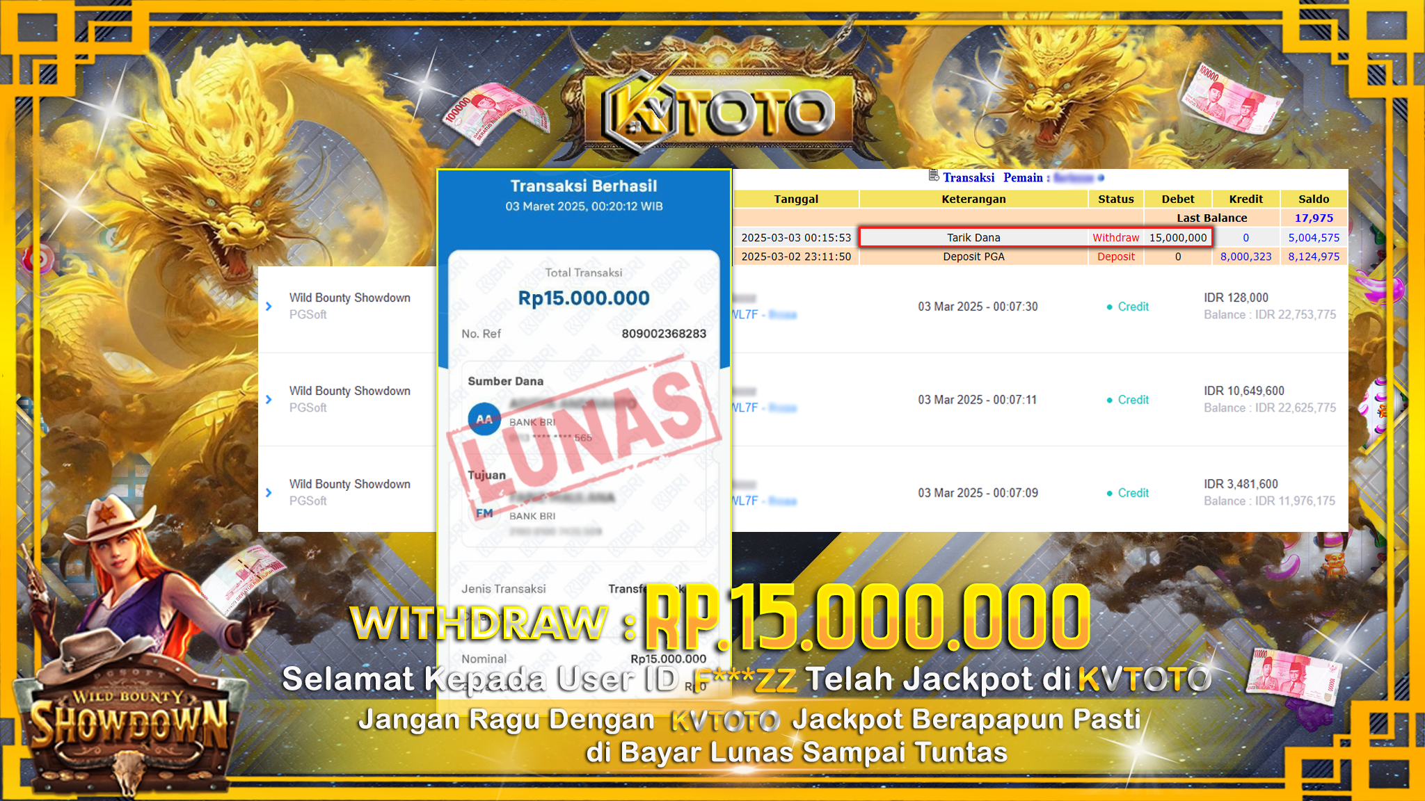✨ JACKPOT Di  SLOT WILD BOUNTY SHOWDOWN ✨