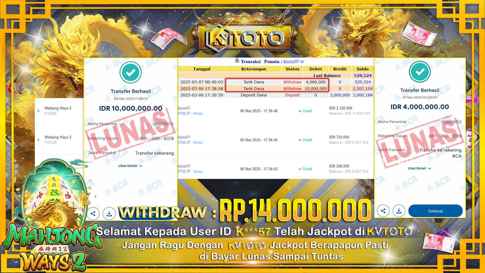 ✨ JACKPOT Di SLOT MAHJONG WAYS 2  ✨